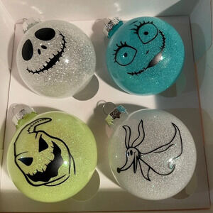 Glittered Nightmare Ornaments